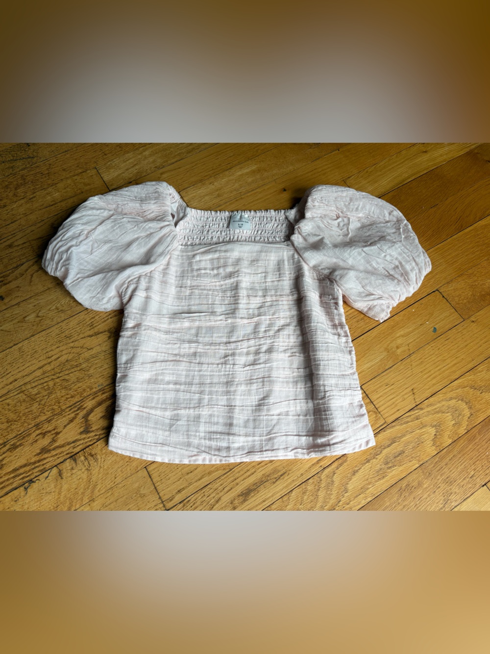 abercrombie kids Pale Pink Puff Sleeve Blouse